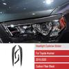 4x Carbon Fiber Headlight + Taillight Eyebrow Strip Cover For 4Runner 2010-