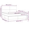 VidaXL Lit à sommier tapissier avec matelas Gris foncé 180x200cm Tissu - Modèle 3142194