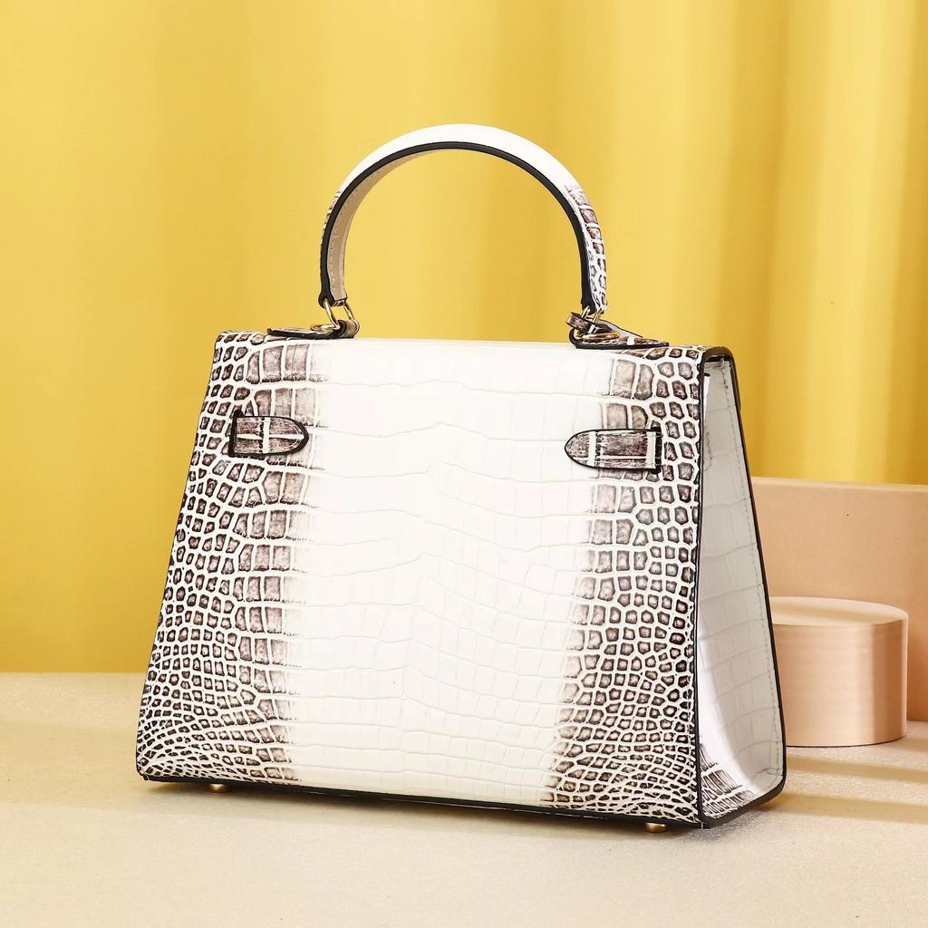Large Capacity Versatile Bag Fashion Women's Single Shoulder Crossbody Bag Crocodile Pattern Women's Handbag