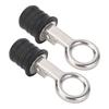 2PCS Boat Plug Snap Handle Stainless Steel Boat Drain Twist Plug Marine Rubber Plug Accessories for Ships Yachts 1‑1 4