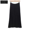 DRAWER Drawer 18GPleated Knit Skirt for Women, Black, 6524-199-1400 Skirt ― blackUsed