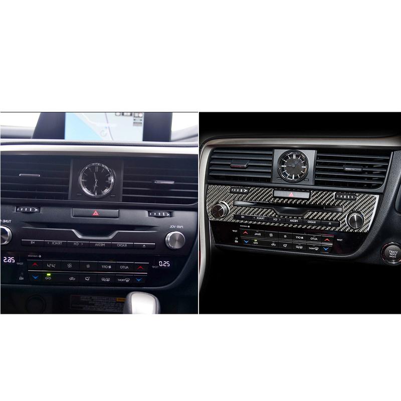 For Lexus RX 300 350H 450H 2016- Car  accessories Carbon Fiber CD Panel Decorative Cover Trim Auto Interior Car Sticker
