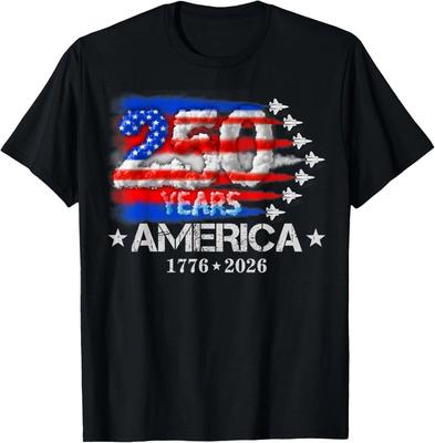 250 Anni 1776 2026 250° Vintage 4 Luglio Bandiera Americana Maglietta