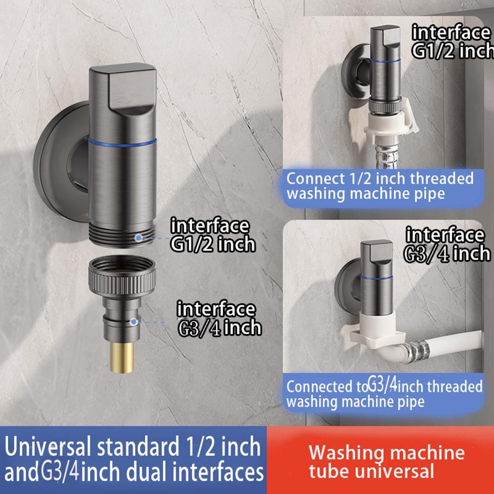 Faucet Multifunctional Washing Machine Metal Handle Space Saving Design
