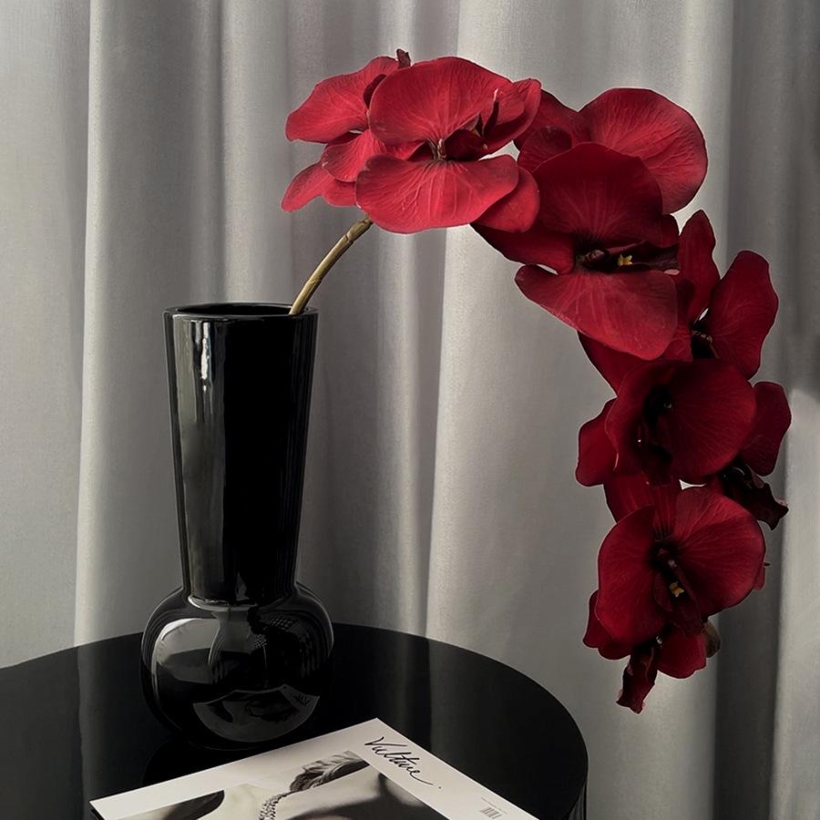 Light Luxury Phalaenopsis Artificial Floral Arrangement for Dining Table Decoration
