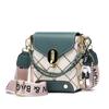 Mini Studded Decor Crossbody Bag, Argyle Embroidery Mobile Phone Purse, Trendy Chain Decor Handbag For Women