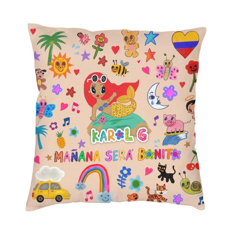 Modern Karol G Bichota Season Cushion Cover Polyester Reggae Ainger Pillow Case for Living Room Pillowcase