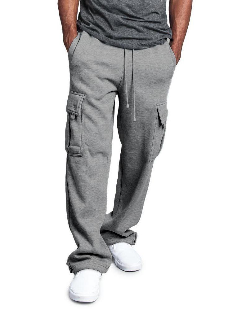 Men's Casual Multi-Pocket Loose Straight Overalls