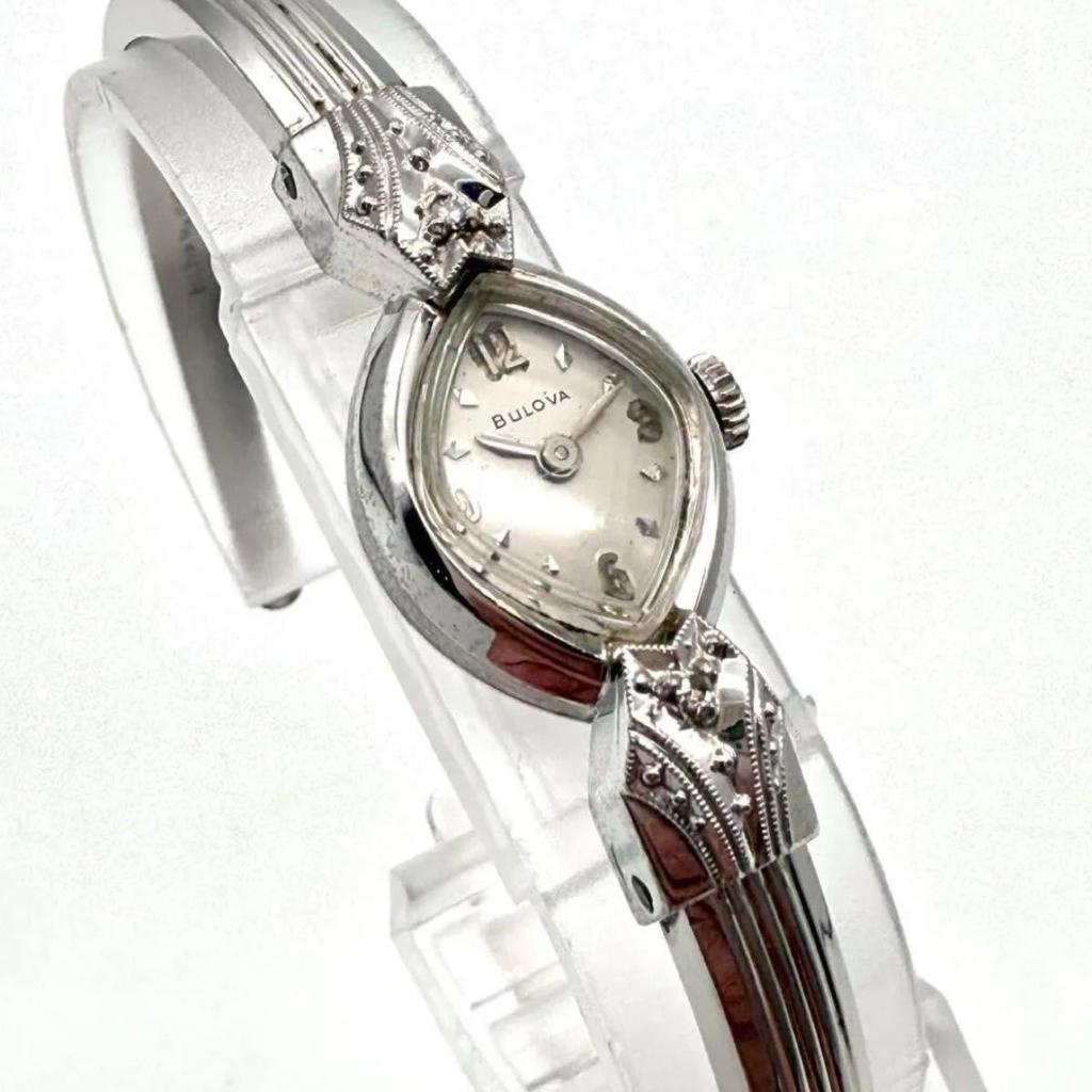 Used A012 BULOVA Antique Bangle Type Ladies Watch