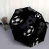 1pc Soccer Ball Pattern Automatic Folding Umbrella, Portable Tri-Fold Design with Iron Frame, Ideal Gift for Fans, Travelers, Daily Use.X069