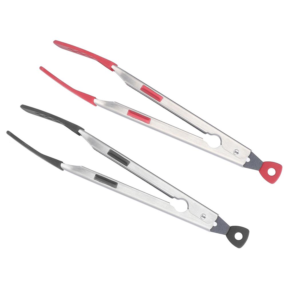 Food Tong Thickened 304 Stainless Steel Anti Slip Corrosion Resistant Barbecue Tongs for Restaurant