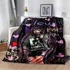 Fashion Billie Eilish Singer Star Flannel Blanket Soft Warm Throw Blanket for Bedroom Living Room Bed Travel Camping Picnic Gift