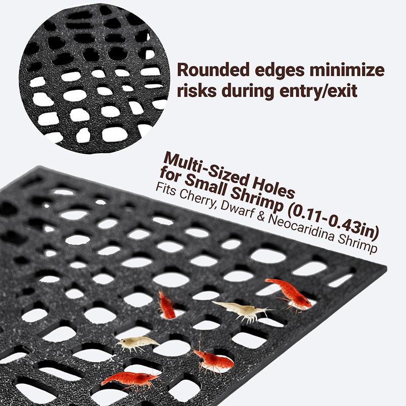 

Shrimp Cav Space-Saving Fan-Shaped Aquarium Cave Decor With 180° Wide-View Design чёрный