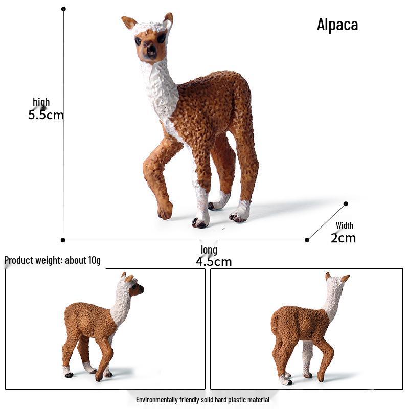 Alpaca Simulation Model: Male & Female Doll Toy Set