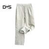Pantaloni da Uomo in Lino Casual Vestibilità Ampia Pantaloni Dritti con Coulisse Gamba Larga Pantaloni da Golf Estivi da Vacanza Viaggio Lavoro Vita Quotidiana