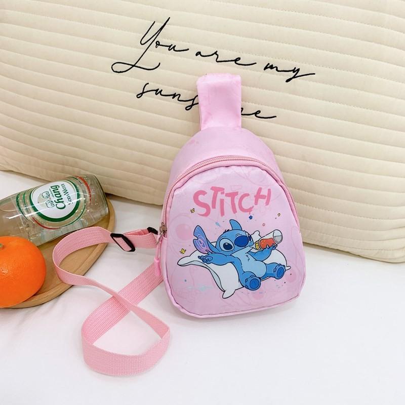 

Children Lilo Stitch Cartoon Shoulder Bag Printed Design Toddler Daycare Outings розовый