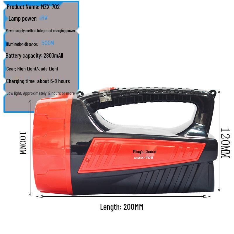 Explosion-Proof Super Bright LED Spotlight for Long-Range Use, Ideal for Household, Patrol, and Mining, with Certification