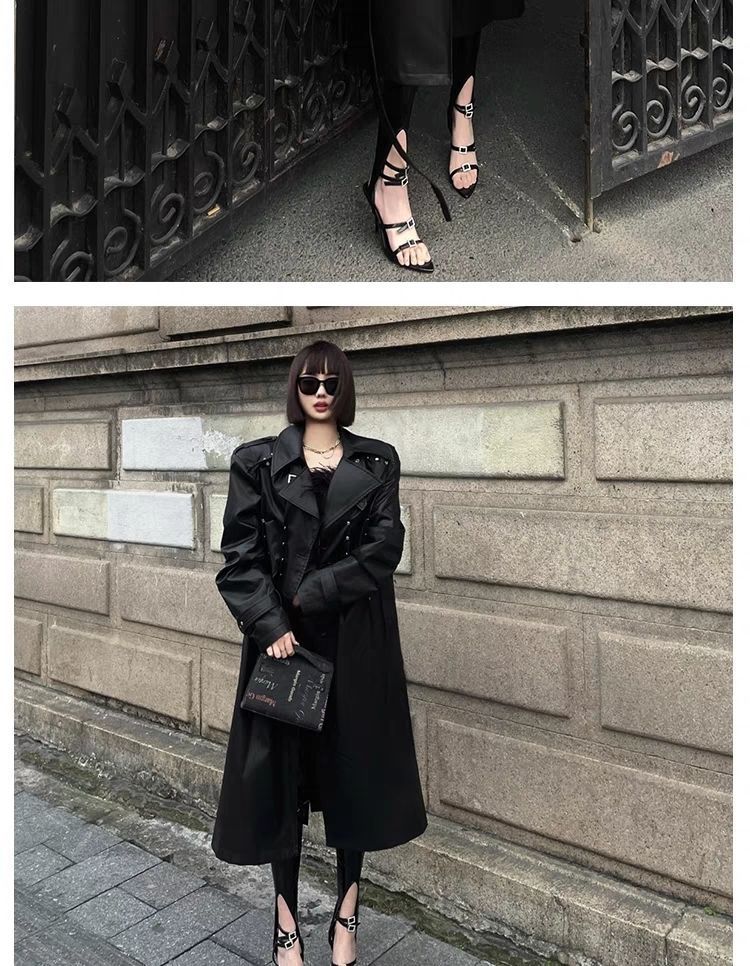 Spring and summer 2025 new one-word buckle rhinestone open-toed sandals temperament socialite sexy high heels cut men's stilettos