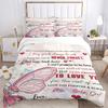 3pcs To My Granddaughter Bedding Set, Includes 1 Quilt Cover and 2 Pillowcases, Comfortable Bedding with Stylish Design for Bedroom