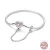 17-20CM Star Moon Bracelet 925 copper Pink Heart Clover Charms Snake Chain Luminous Bracelet For Women DIY Birthday Zircon Gift