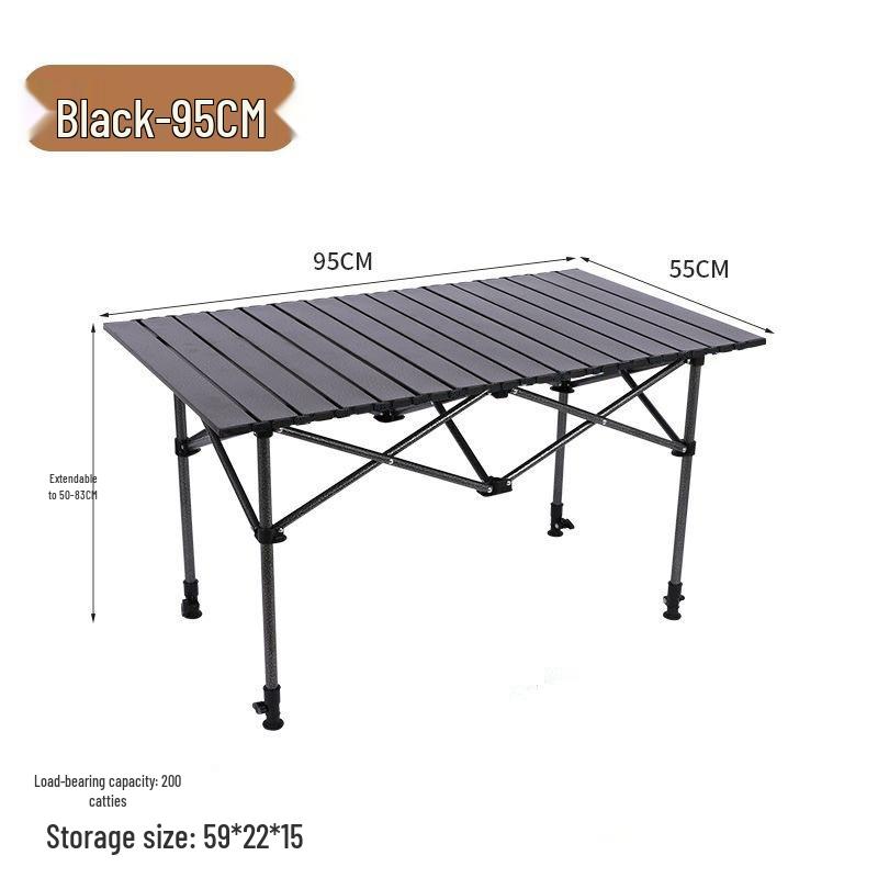 Height-Adjustable Portable Outdoor Picnic Table and Chair Set
