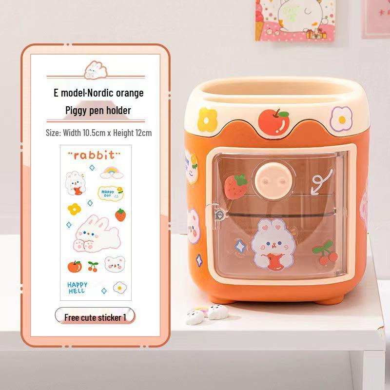 Multifunctional Cute Cartoon Pen Holder for Kids - Desktop Storage Box