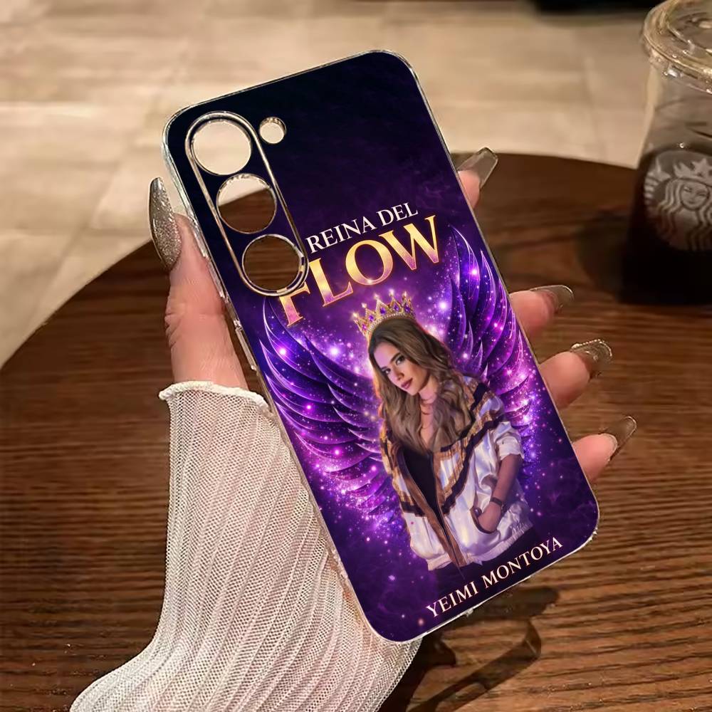 Q-Queen of Flow -La Reina D-Del Flow Clear Phone Case for Samsung Galaxy A71, A70, A52, A51, A40, A30