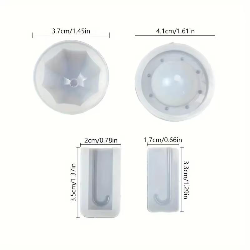 Silicone Mold 3D Umbrella Epoxy Mold Handmade DIY Jewelry Making Fondant Cake Decoration Jewelry Resin Molds for Jewelry Making