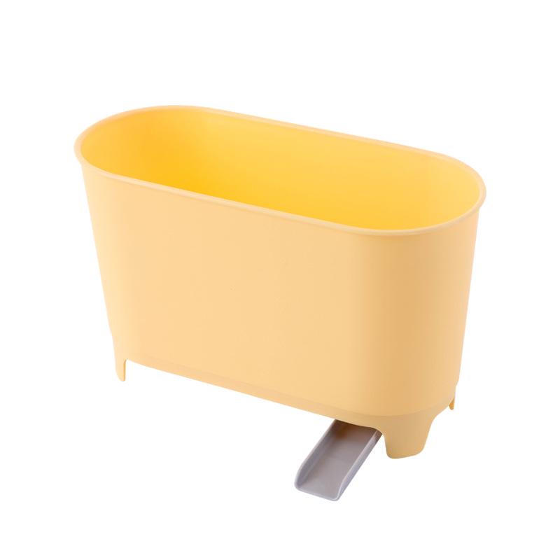 Compact Kitchen Countertop Waste Bin with Food Scrap Filter & Utensil Holder