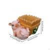 Pig Ornament Handpainted Swine Statue Molded Resin Figurine for Courtyard, Park, Window Display