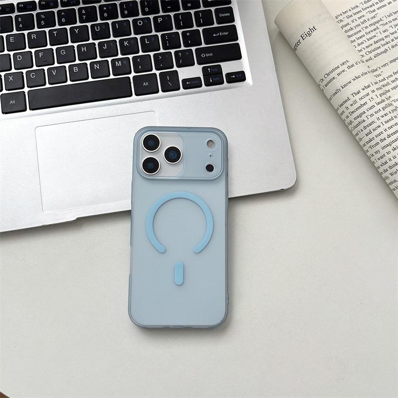 

Applicable To IPhone17PROMAX Ice Mist Skin Sensor Magnetic Case Apple 16 Simple Ultra Thin Hard Protective Case 15 iPhone 12 PROMAX