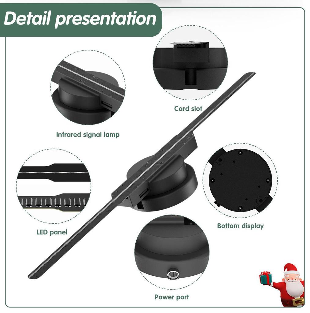 Naked-Eye 3D Holographic Fan: Rotating LED Air Projection Display
