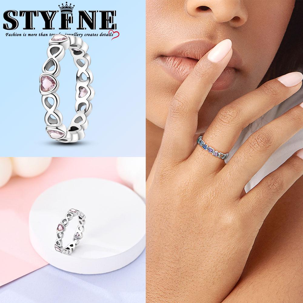 Valentine Day Engagement Ring copper Heart, Red, Pink, White, Blue Ring for Women Holiday Jewellery Gift High Quality