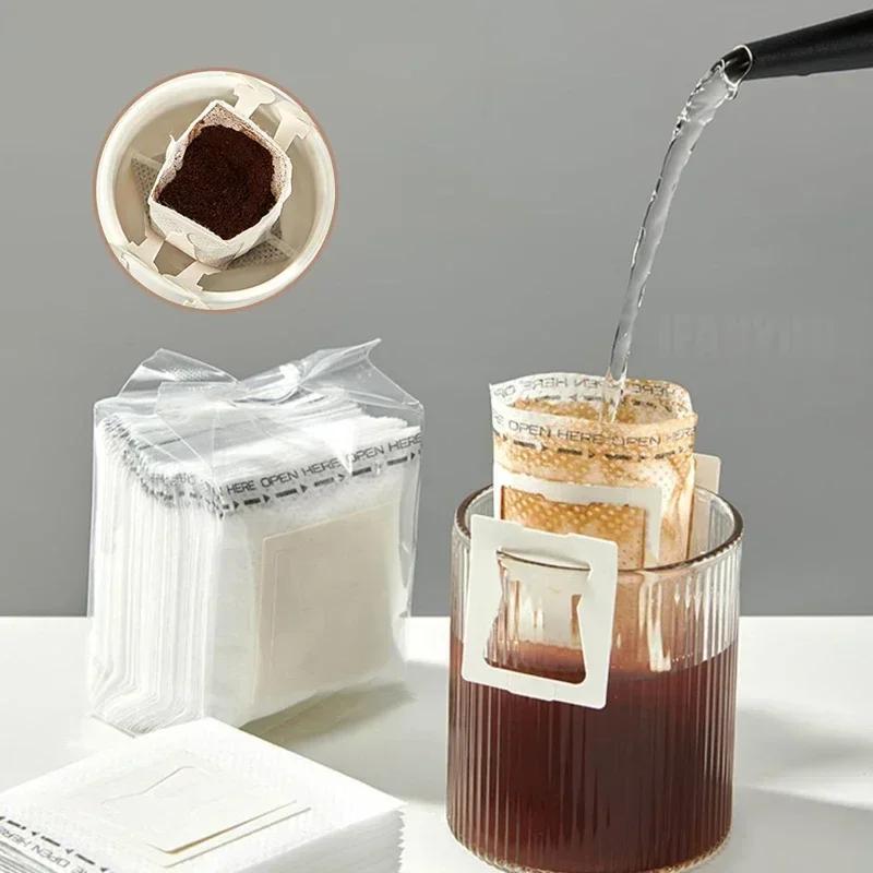 50-500 PCS Fast Flow Coffee Filter Paper Bags Disposable Hanging Ear Handle Espresso Tea Brewing Accessories