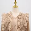 Holiday Style Beach Dress Suit Collar Sleeveless Fungus Rimmed Top + High-waist Skirt