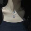 New Fashion Silver Color Double Layer Star Moon Necklace for Women Charm Delicate Zircon Stainless Steel Choker Chain Jewelry