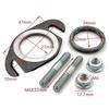 50cc Auspuff Dichtungssatz Doppelstanzung mit Befestigungsschrauben für 2T Roller Moped ATV Reparatur Zubehör