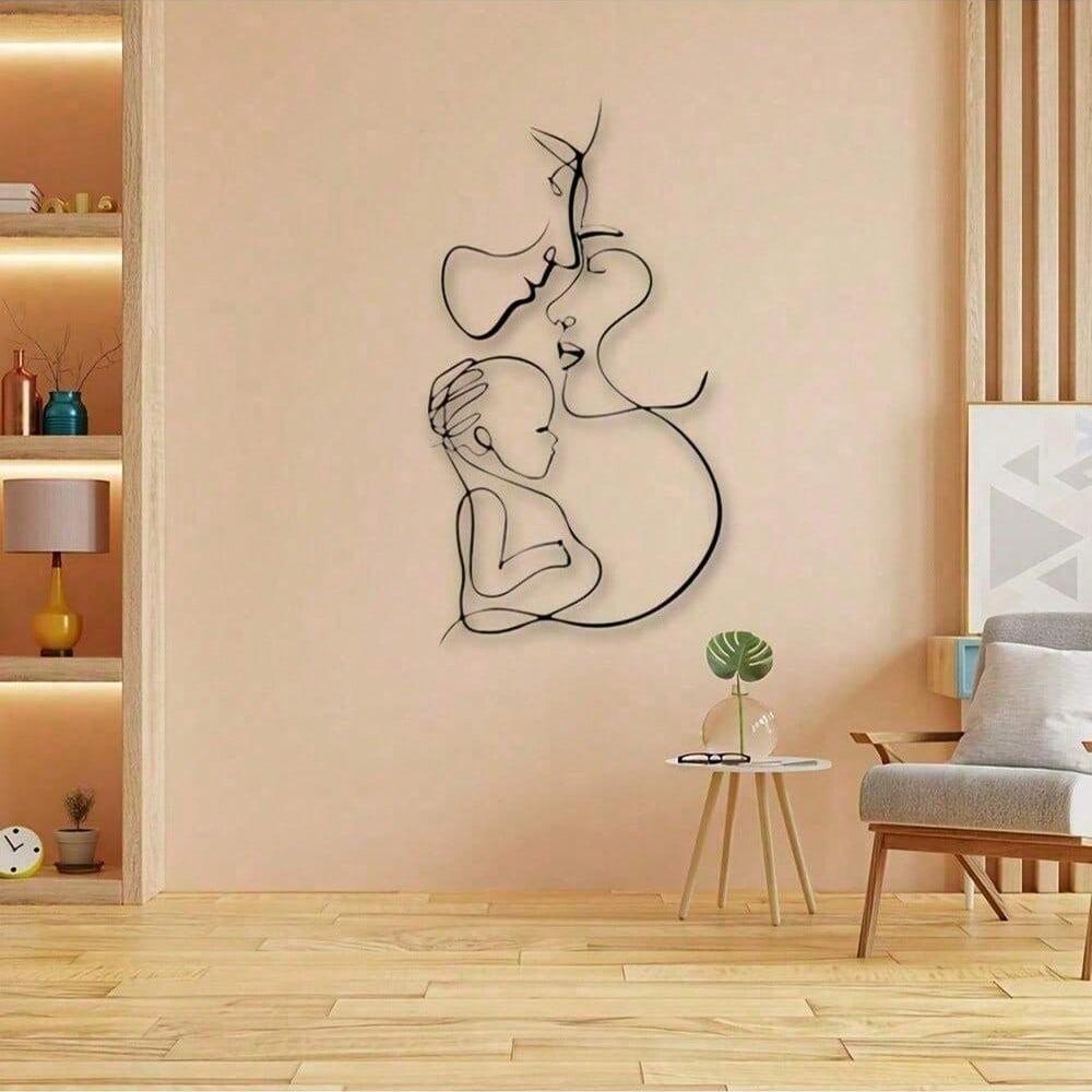 Vintage Metal Wall Art Modern Home Decor Living Room Indoor Sculpture