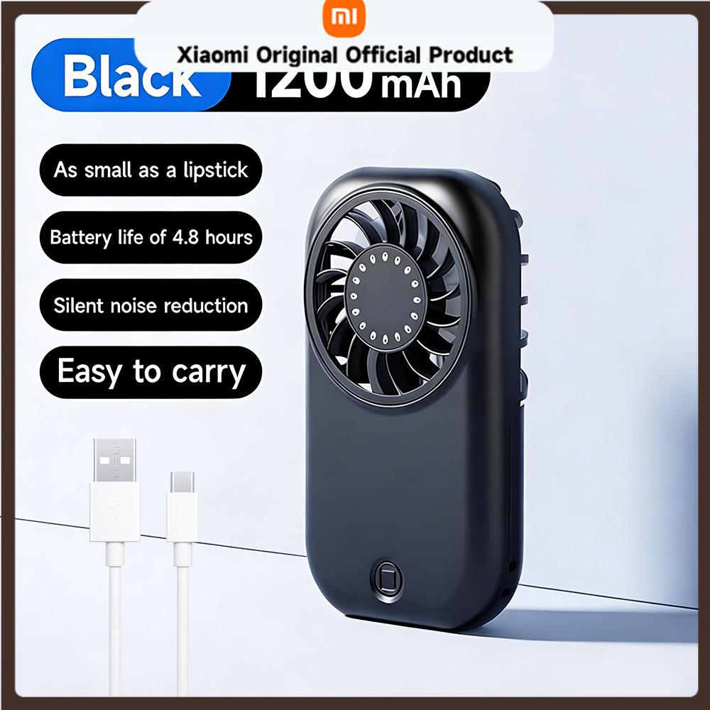 Xiaomi 1200mAh Handheld Mini Fan Powerful Small Personal Portable Speed Adjustable USB Rechargeable Eyelash Fan for Kids Girls Woman