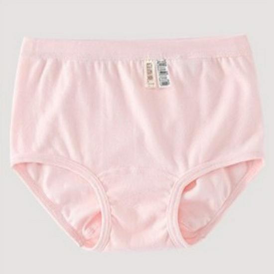 Yier Shuang Women's Plus Size Cotton Ribbed High-Waist Elastic Breathable Triangle Panties