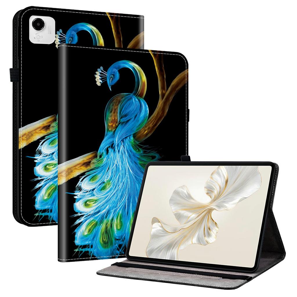 Für Honor Pad X9a Lederhülle mit Musterdruck Ständer Tablet-Hülle mit Kartenfächern