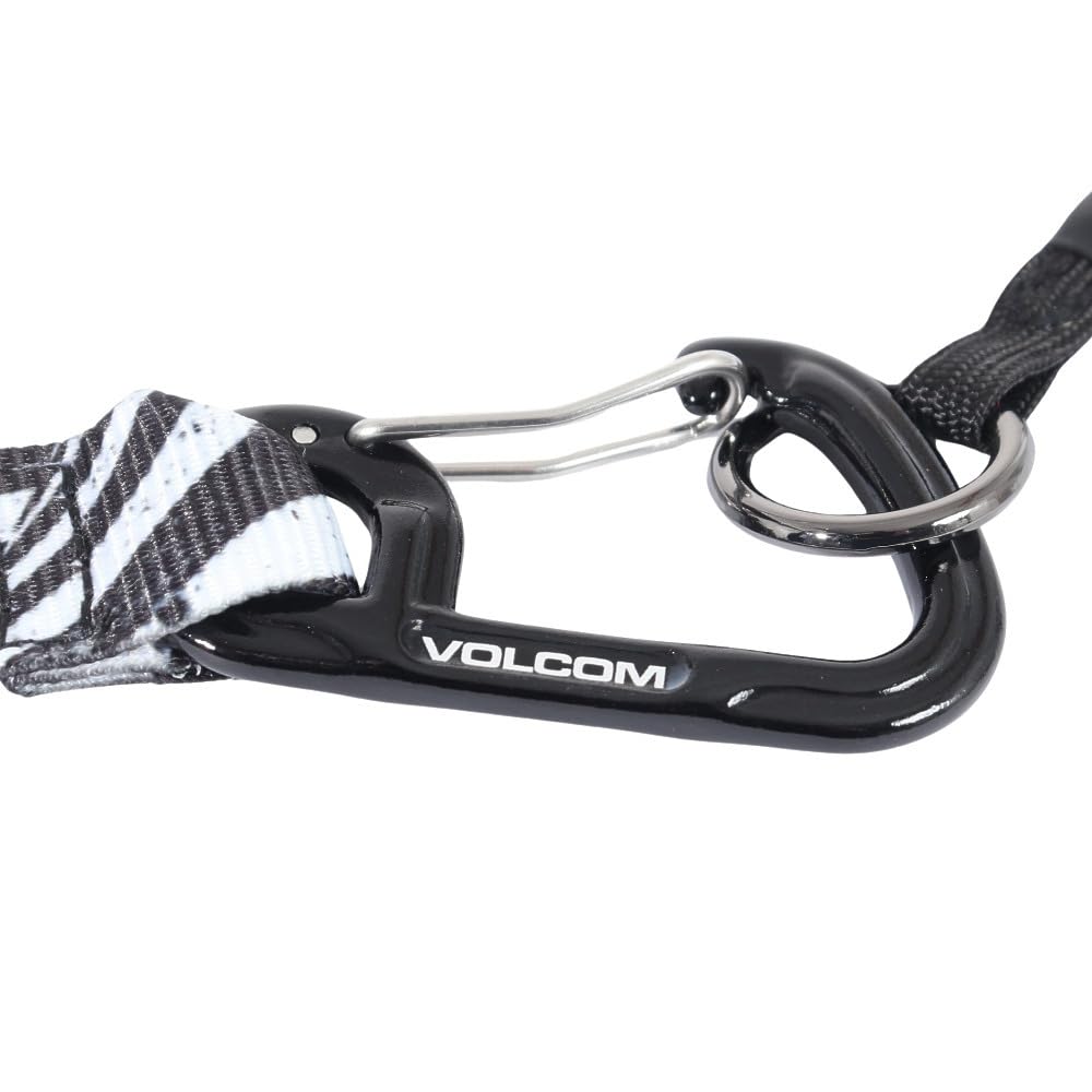 Volcom Snowboard Leash with Carabiner JP LEASH for Snowy (Board Hook) [J67524JA / CORD] Mountains, Black/White