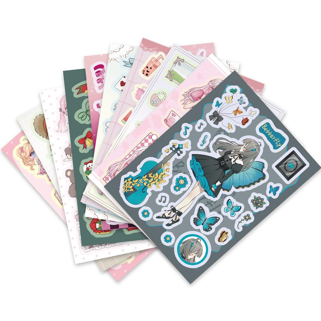 10 Second Dimensional Beautiful Girl Graffiti Stickers
