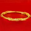 Handmade Acacia Vine Bracelet: Women's Fashion, Embossed Sand Gold Inlaid Leaves and Flowers