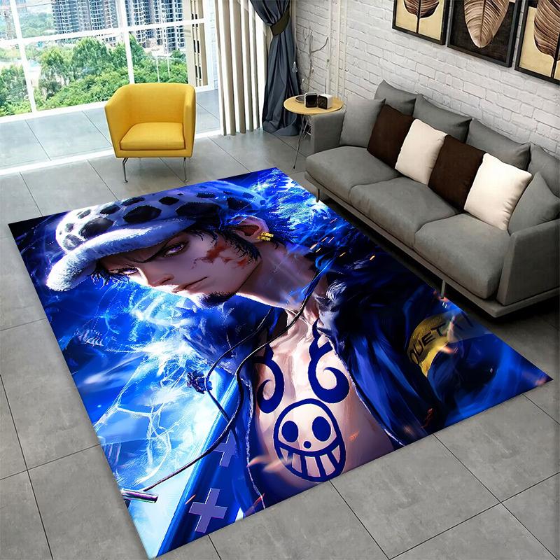 Classic Anime One P-Piece Cartoon Zoro Non-Slip Area Rug for Living Room,Bedroom,Playroom,Soft Carpet Floor Mat Home Decor Rug
