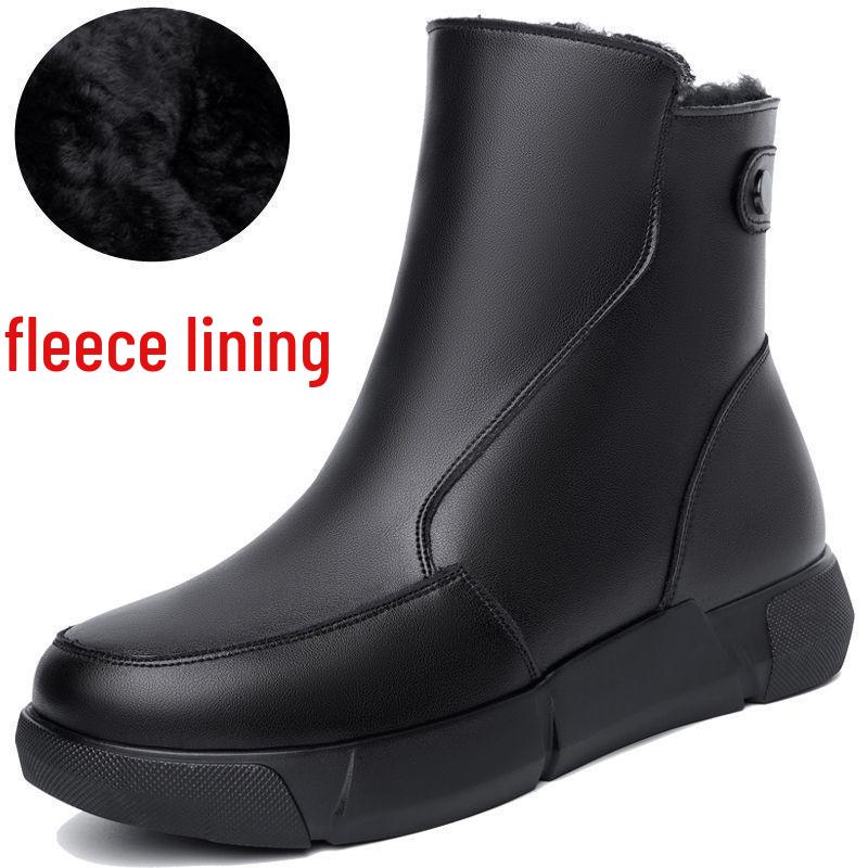 

Женские зимние сноубутсы на флисовой подкладке - Нескользящие, Утепленные хлопком короткие ботинки 38