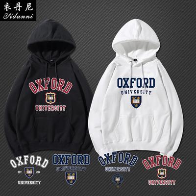 Oxford University Oxford UK Schuluniform Kapuzenpullover Druck Herren und Damen Paar Outdoor Langarm Freizeit Oberteil Pullover