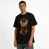 Dark Style Blessed Angel Flame Print Trendy Loose Casual Short Sleeve T-Shirt Pure Cotton T-shirt