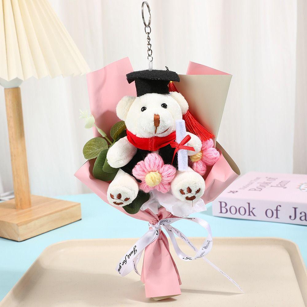 Lovely Bear Bear Plush Bouquet Lovely Doctoral Bear Toy Graduation Bear Bouquet  Valentine'S Day