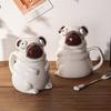 Lustige Mops Hund Tasse Große Keramiktasse Niedliche Kreative Geschenk für Freund Geburtstag Geschenk